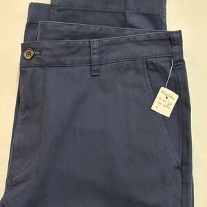 BROOKS BROTHERS "346" MENS NAVY KHAKIS SIZE 38 X 32